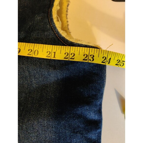 Vintage‎ 60s Come On Strong Denim Vest Large Indigo Deadstock Fleece Liner USA - Picture 4 of 9